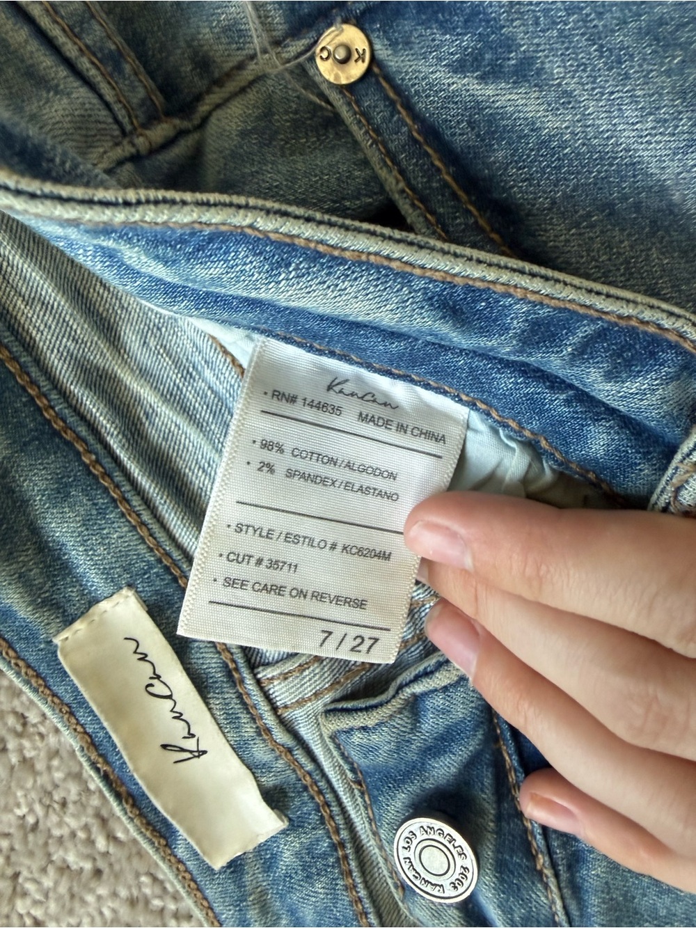 KanCan Light Blue Distressed Ankle Jeans - Picture 4 of 8